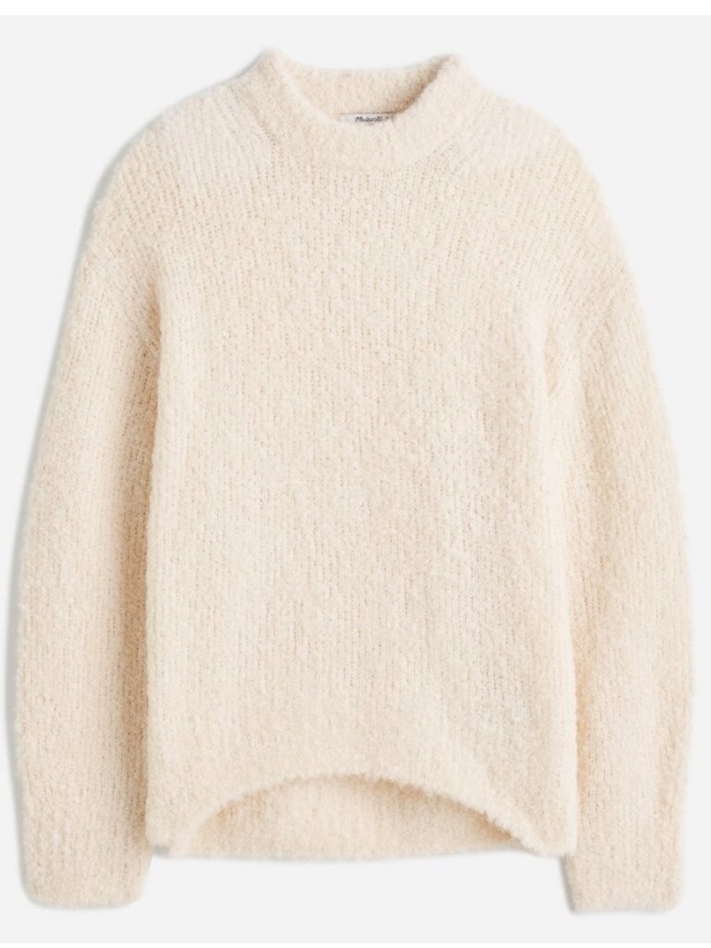 NWT Madewell Wool Alpaca Blend Bouclé Knit Sweater SZ M - WASHED AND RETURNED